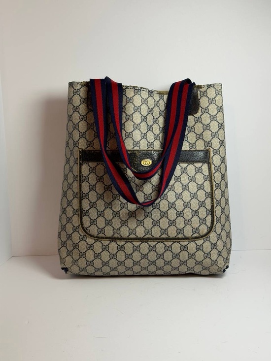 Gucci Handbags - Vintage Gucci GG Supreme Sherry Line Canvas Tote Bag Project